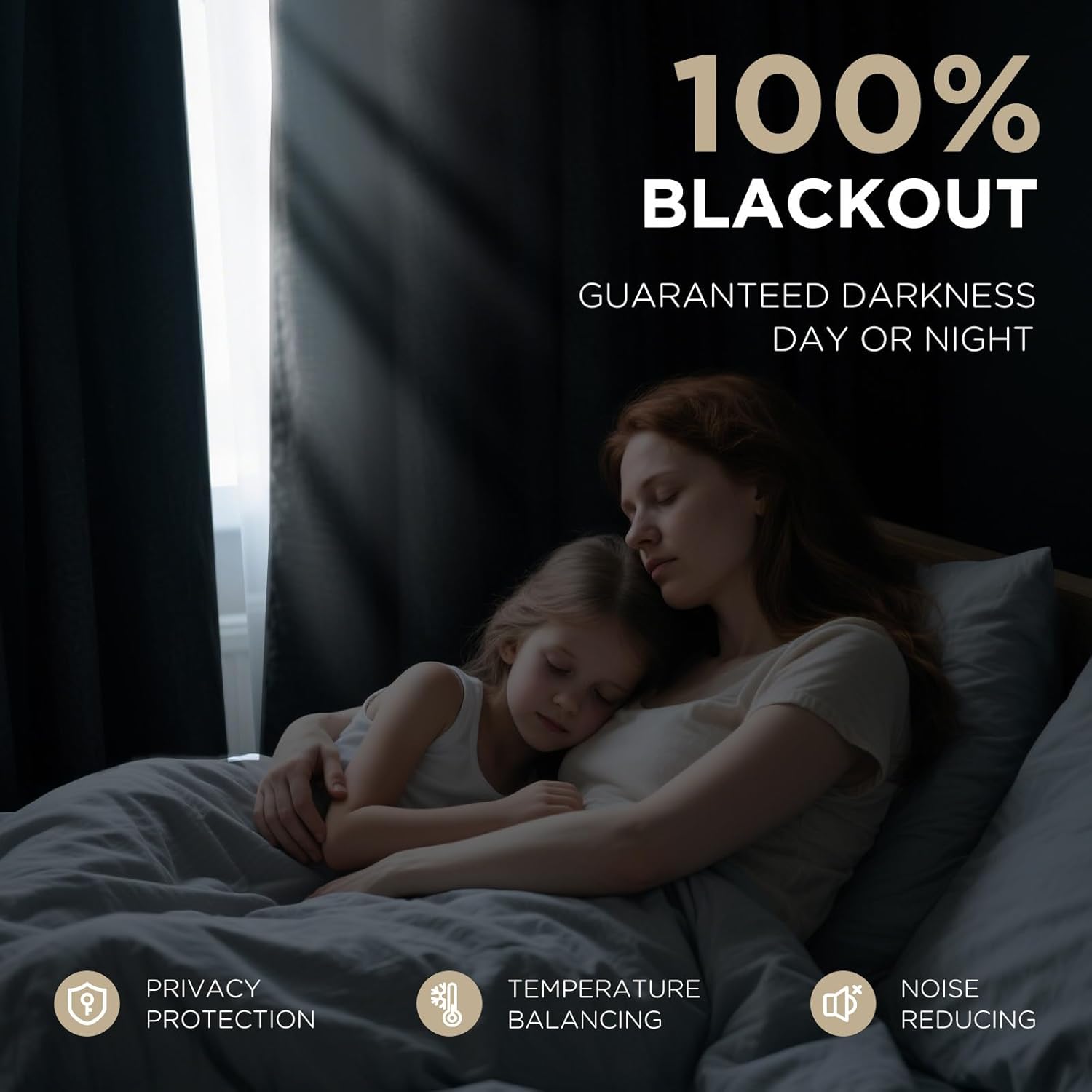 Blackout curtains for deeper sleep